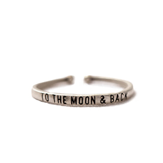 ***To The Moon & Back Stackable Ring - Adjustable