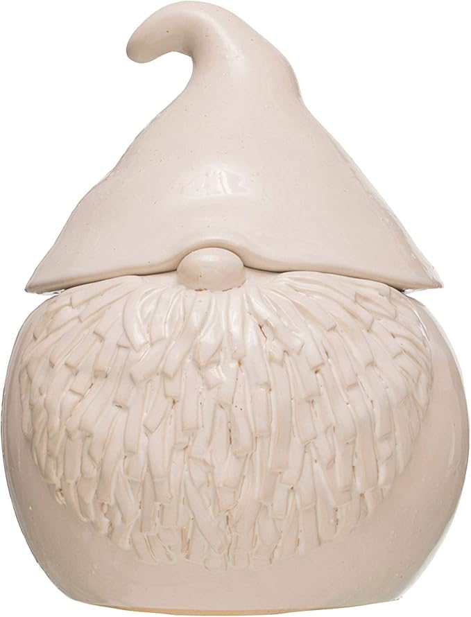 Stoneware Gnome Kitchen Jar with Lid