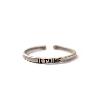 ***Je T'aime Stackable Ring - Adjustable