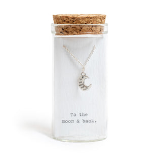 Message in a Bottle Littles Collection - Necklace - Moon with Words