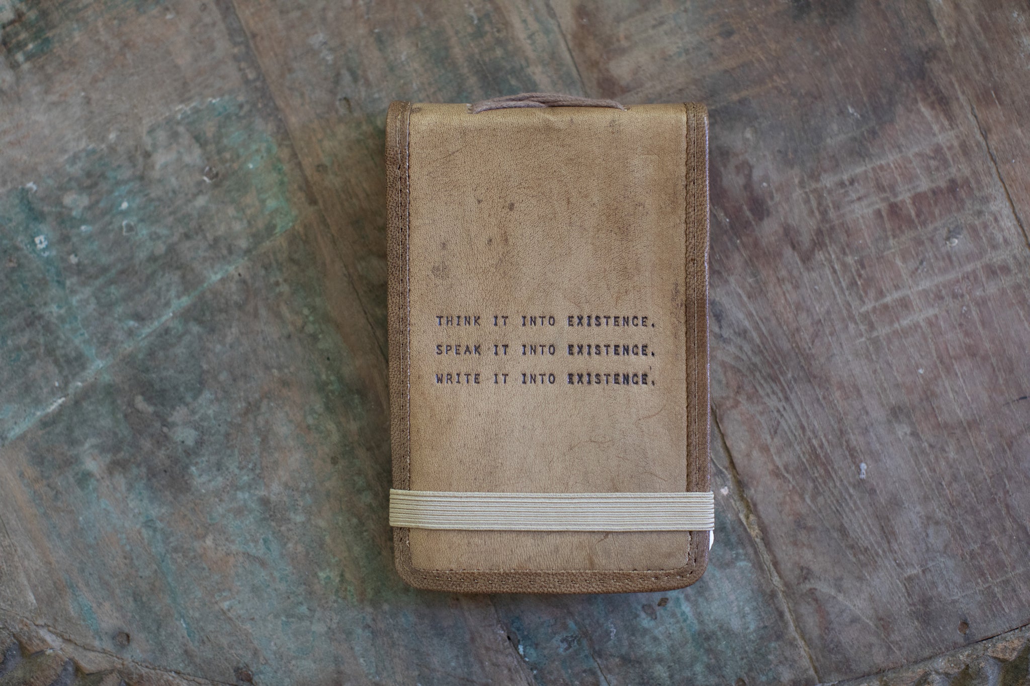 ***Mini Think, Speak, Write Leather Journal-Maple