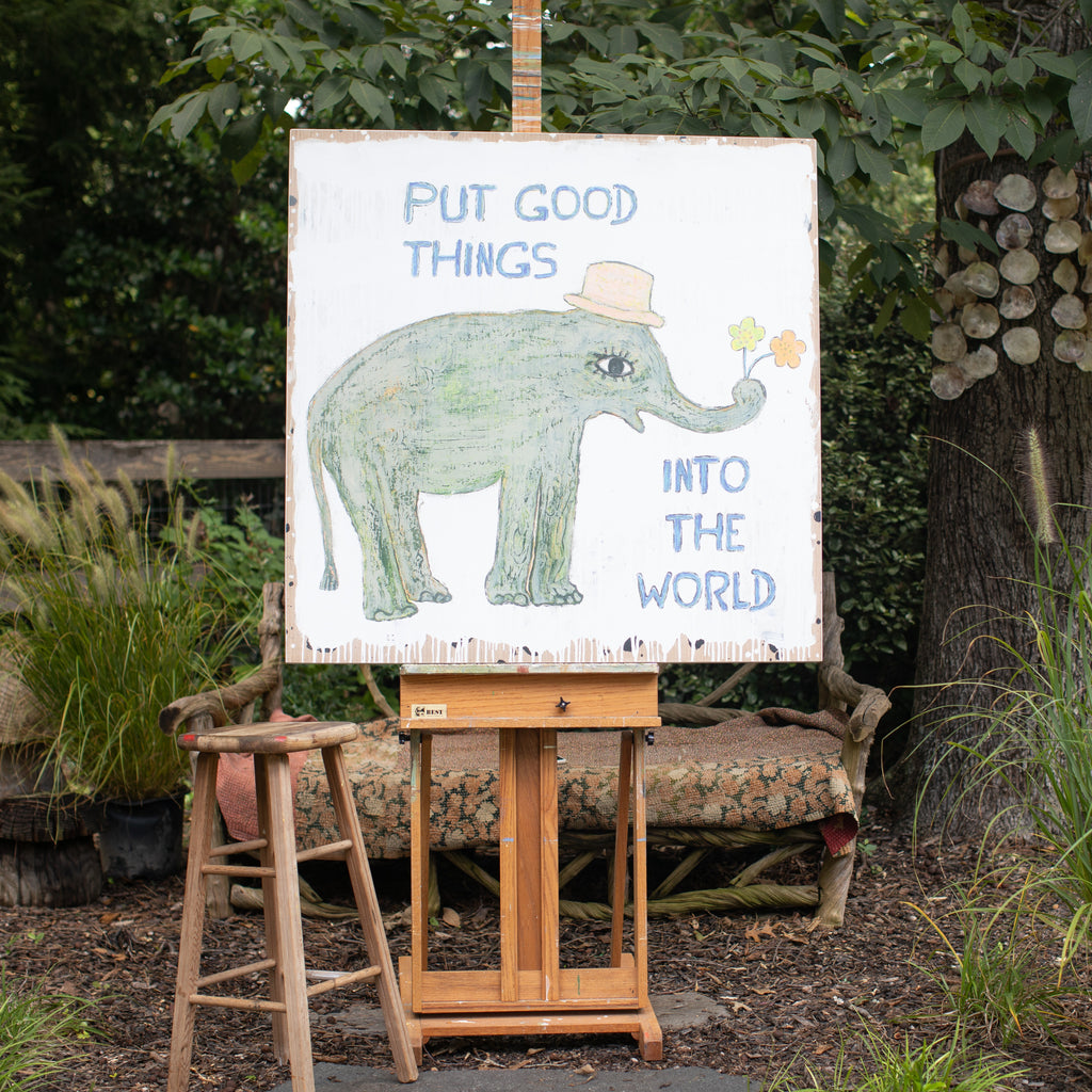 Good Things Elephant Art Print - Gallery Wrap