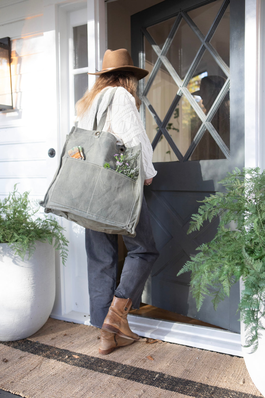 Distressed Canvas Tote