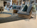 Recycled Pine Wood Coffee Table with Storage 47.25x23.6x17"