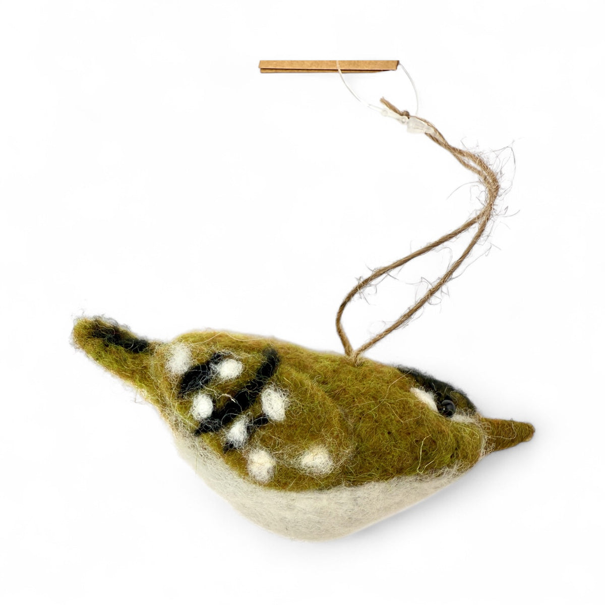 Green Bird Ornament - Felt Friendly Flock
