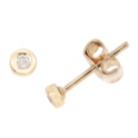 ***White Topaz Gold Stud Earrings
