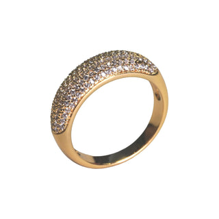 ***Gold Plated Pave Dome Ring -Size