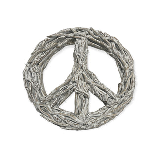 ***XXLarge Driftwood Peace Sign (WHITEWASH) - 40" x 40"