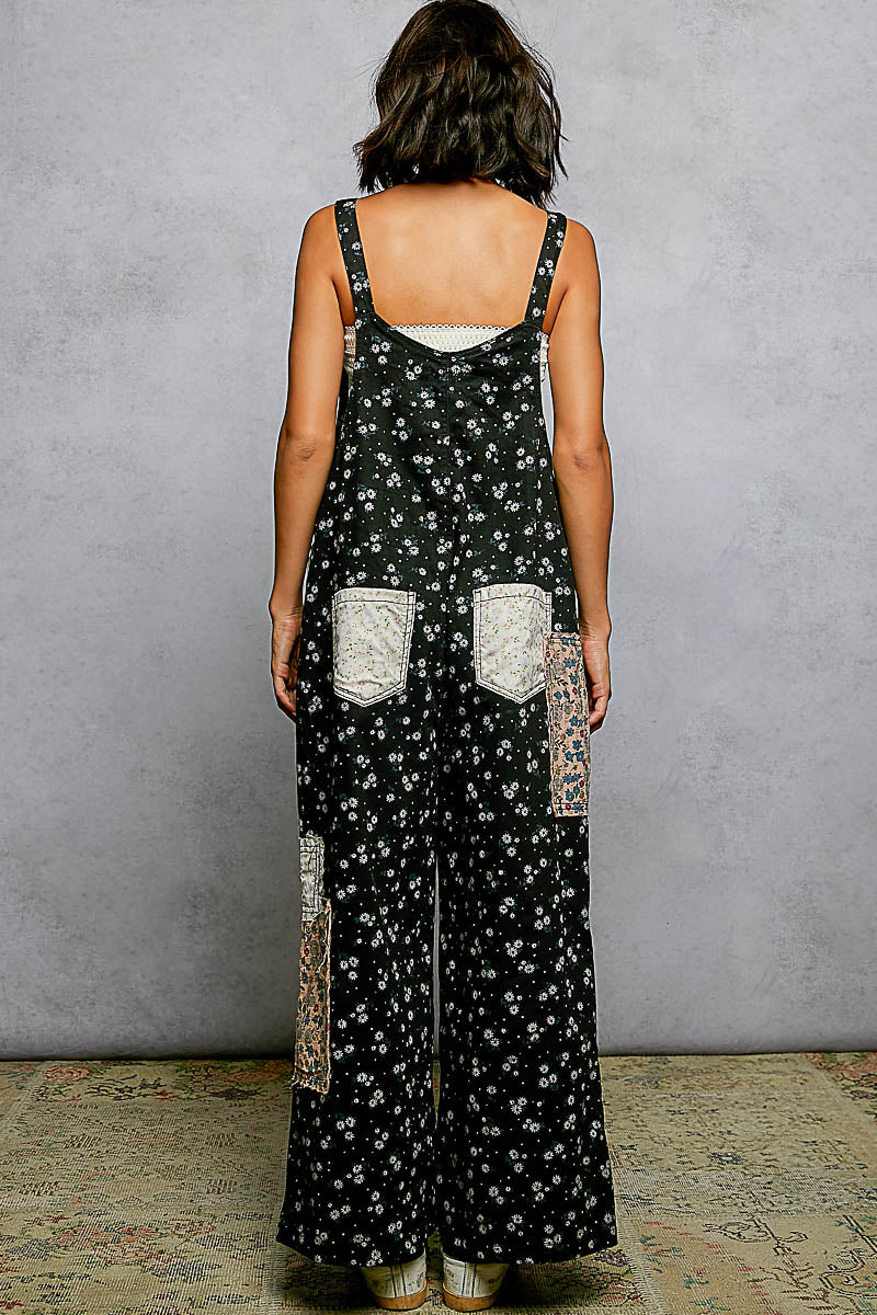 Vintage Washed Sleeveless Denim Overalls
