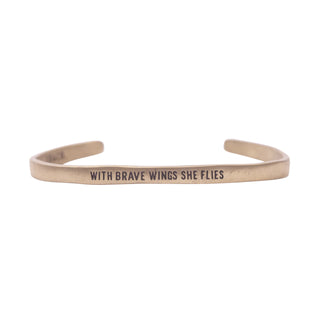 ***Brass Cuff - With Brave Wings