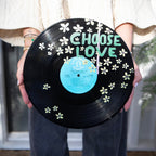 Choose Love Yellow Flowers Vinyl Record