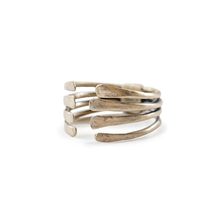 Oxidized Sterling Silver Ring wih Open Top