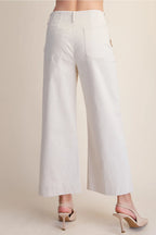 Colette Wide-Leg Scallop Pocket Pants
