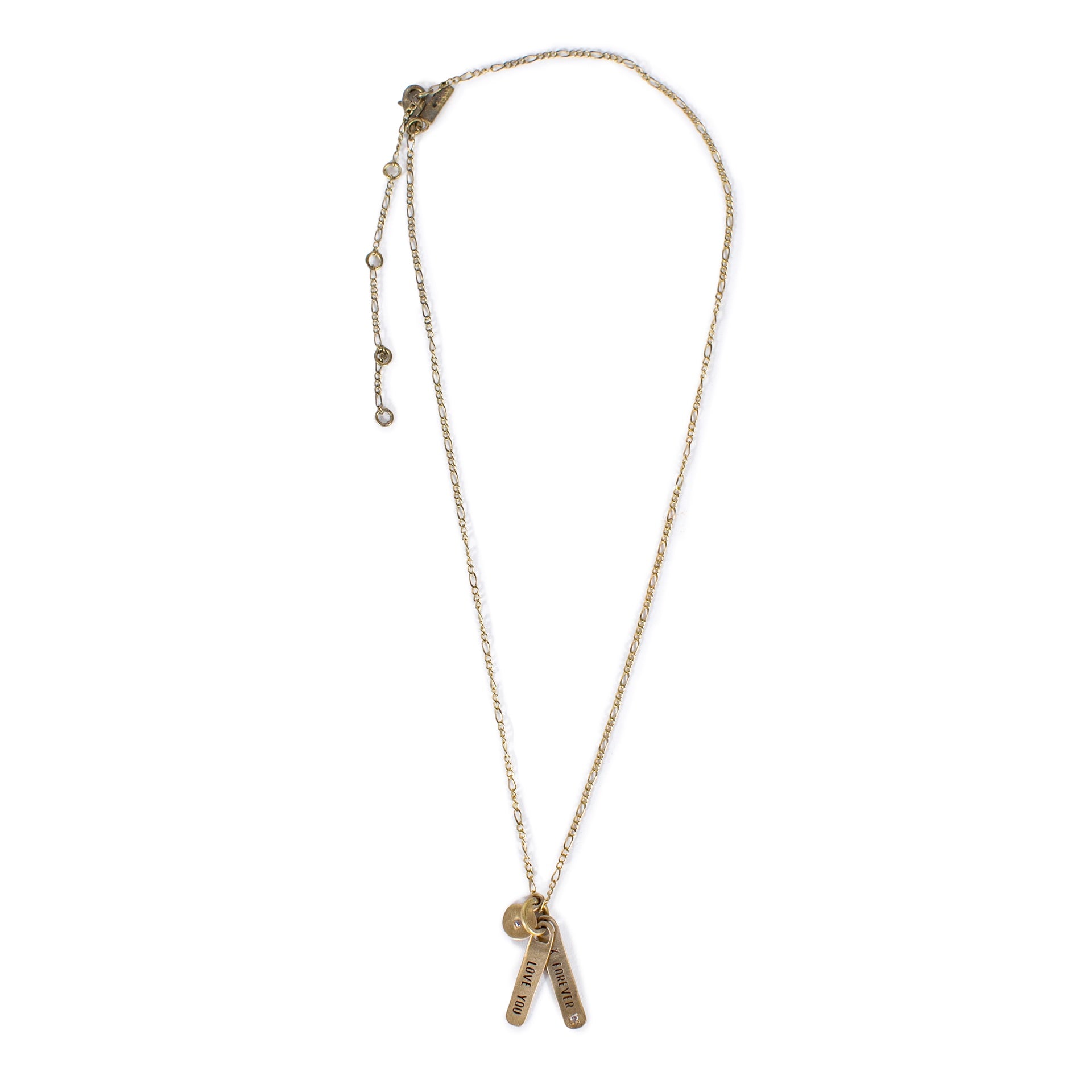 ***Love You Forever Necklace - Brass 16"