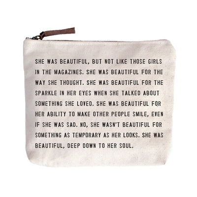 Canvas Zip Bag - Cream