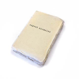 Deckled Edge Notebook - Expect Miracles - 2x3