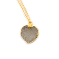 ***Heart Shape Druzy Necklace - 16" + 2" Extender vary
