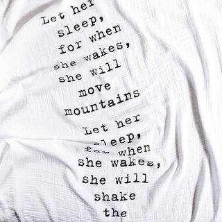 Let Her Sleep Swaddle Blanket 47”x47"