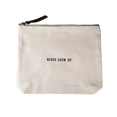 Canvas Zip Bag - Cream