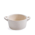 Ribbed Ceramic Speckled Casserole Bowl with Handles - 6"