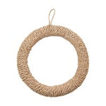Round Hand-Woven Abaca Rope Trivet, Natural 7"