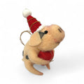 Felt Present Pig Ornament