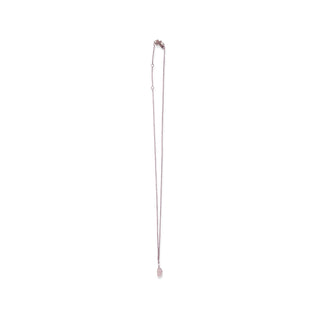 ***June Raw Birthstone Necklace in Sterling Silver (Moonstone) Moonstone 18" + 2" extender