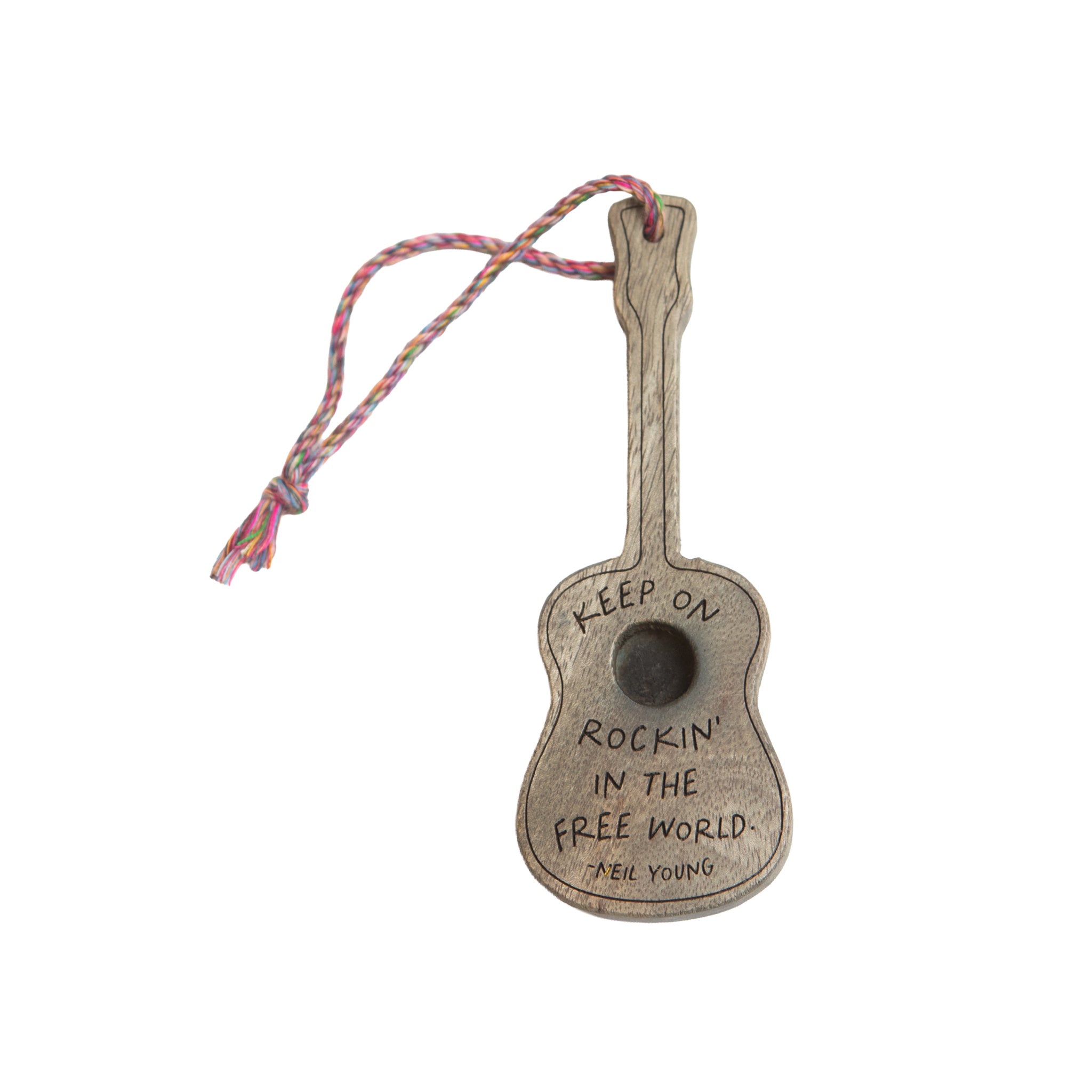 Neil Young Wooden Acoustic Guitar 2"x5"