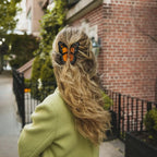 Hand-Painted Monarch Butterfly Claw Hair Clip
