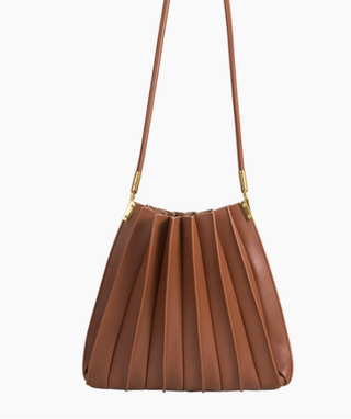 Carrie Pleated Vegan Shoulder Bag
