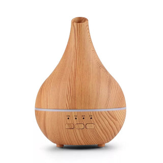 Light Wood Grain Vase Design Essential Oil Diffuser Brown