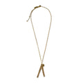***Be Happy For This Moment Necklace - Brass 22"