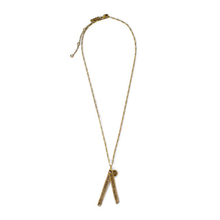 ***Be Happy For This Moment Necklace - Brass 22"