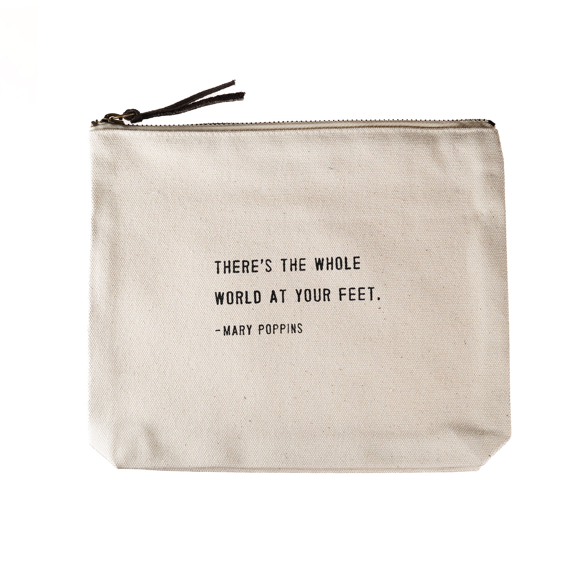 Canvas Zip Bag - Cream