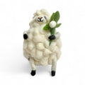 Fat Festive Sheep with Mistletoe Felt Ornament