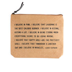 Blush Canvas Zip Bag