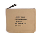 Flax Canvas Zip Bag