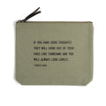 Always Look Lovely (Roald Dahl) Canvas Zip Bag- Mint