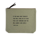 Mint Canvas Zip Bag