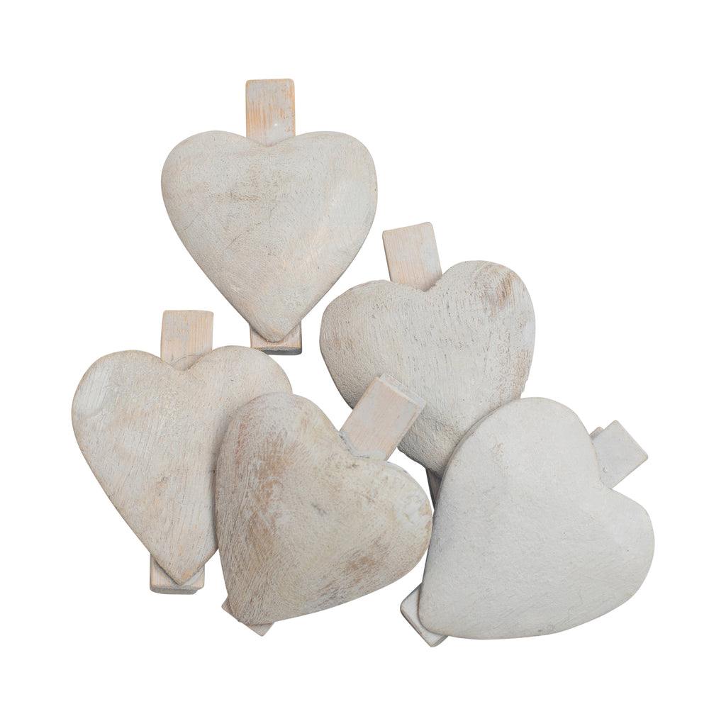 ***Heart Wooden Clip