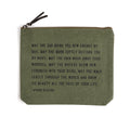 May The Sun Bring You (Apache Blessing) Canvas Zip Bag- Rosemary