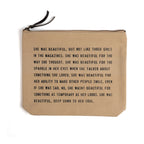 Flax Canvas Zip Bag