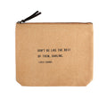 Don't Be Like The Rest Of Them (Coco Chanel) Canvas Zip Bag- Blush