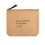 Blush Canvas Zip Bag