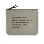 Sage Canvas Zip Bag