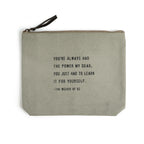 Sage Canvas Zip Bag