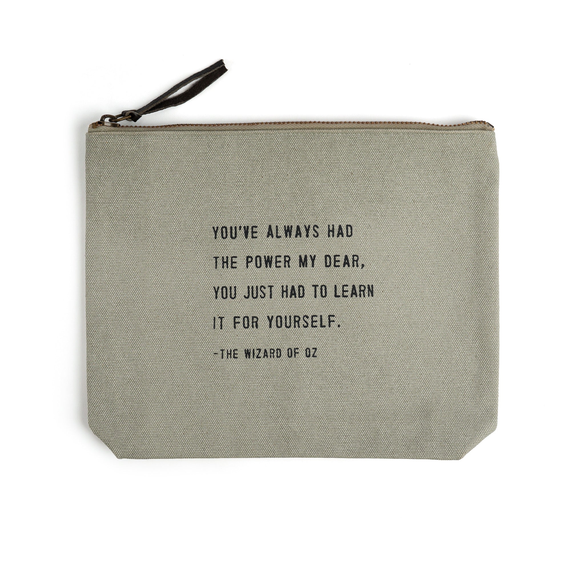 Canvas Zip Bag - Sage