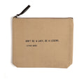 Be A Legend (Stevie Nicks) Canvas Zip Bag- Flax