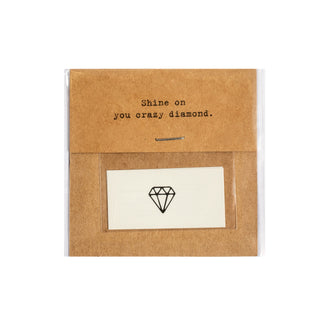 Diamond Temporary Tattoo- Single Set of 2