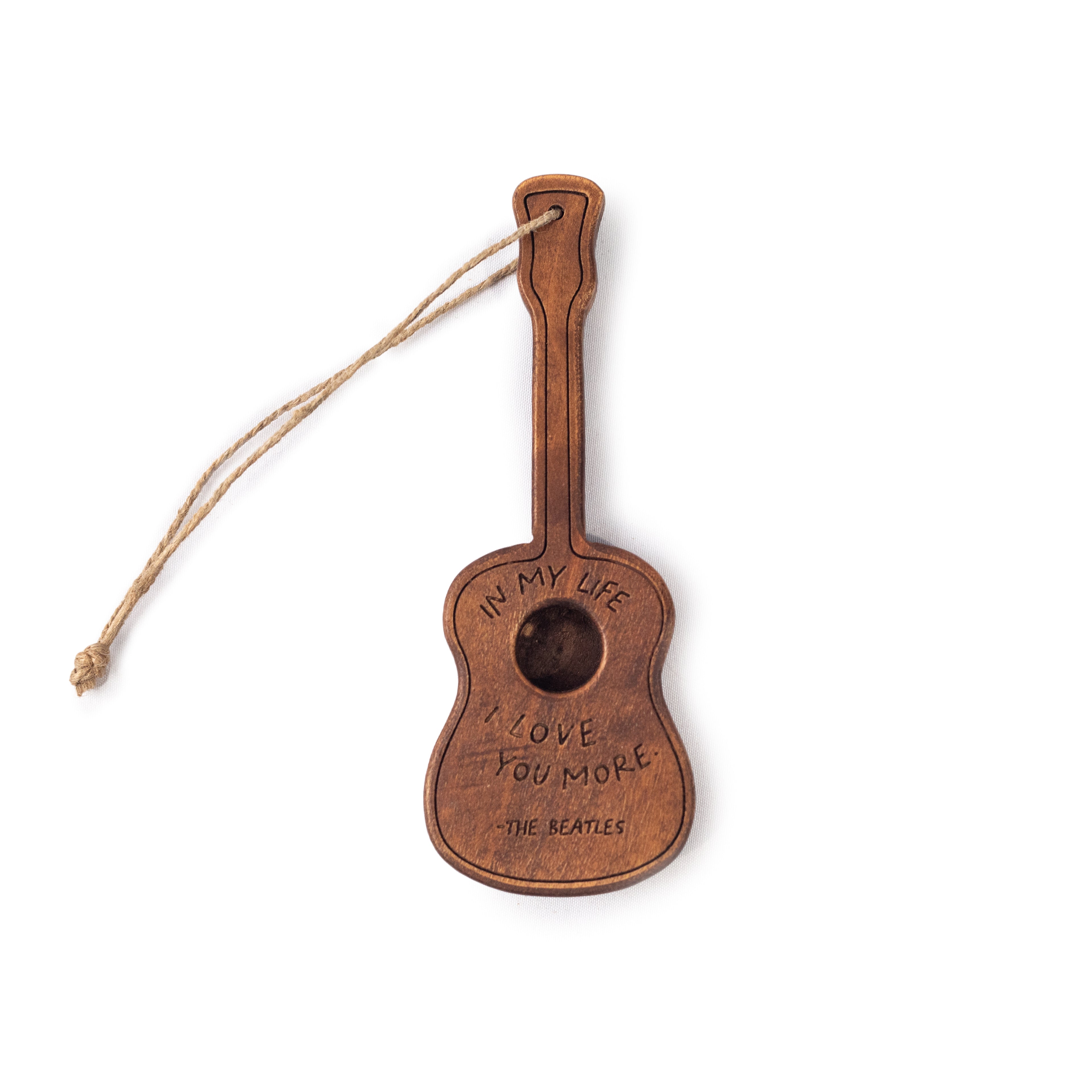 In my life I love you more (The Beatles) Wooden Guitar - 2"x5"